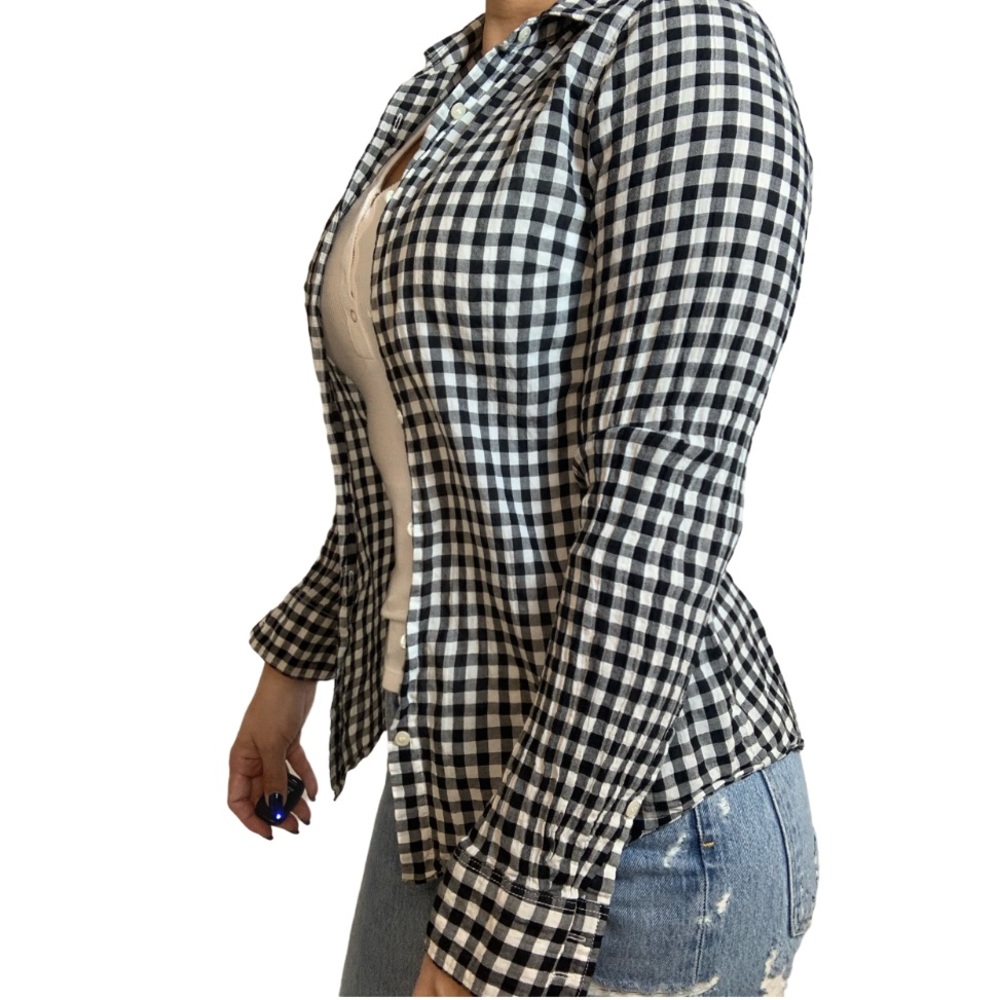 J Crew plaid gingham button down